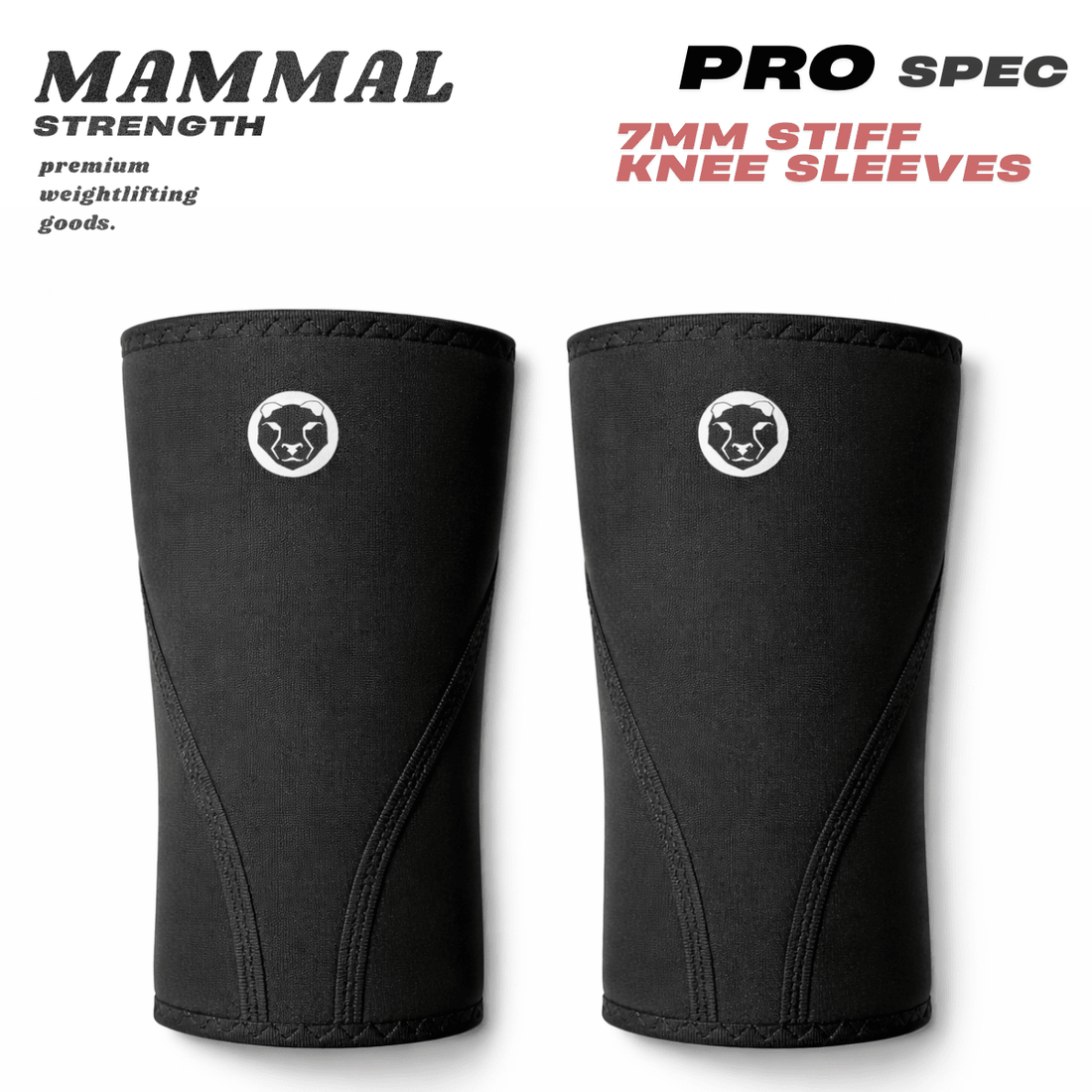 Mammal Stiff Knee Sleeves PRO, 7mm front view