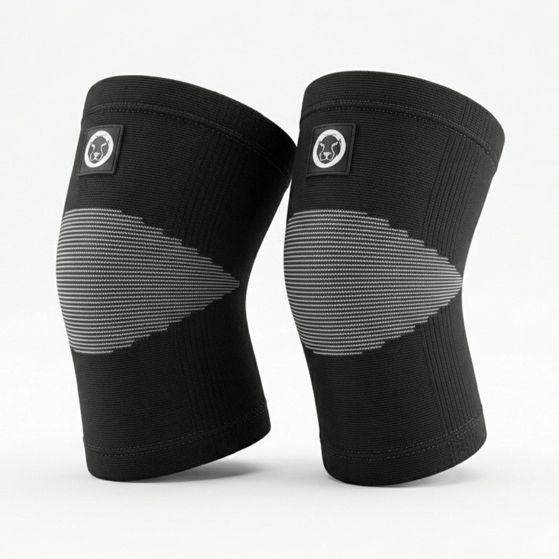 Mammal Thermal Knee Sleeves for training and running – black compression knee supports pair