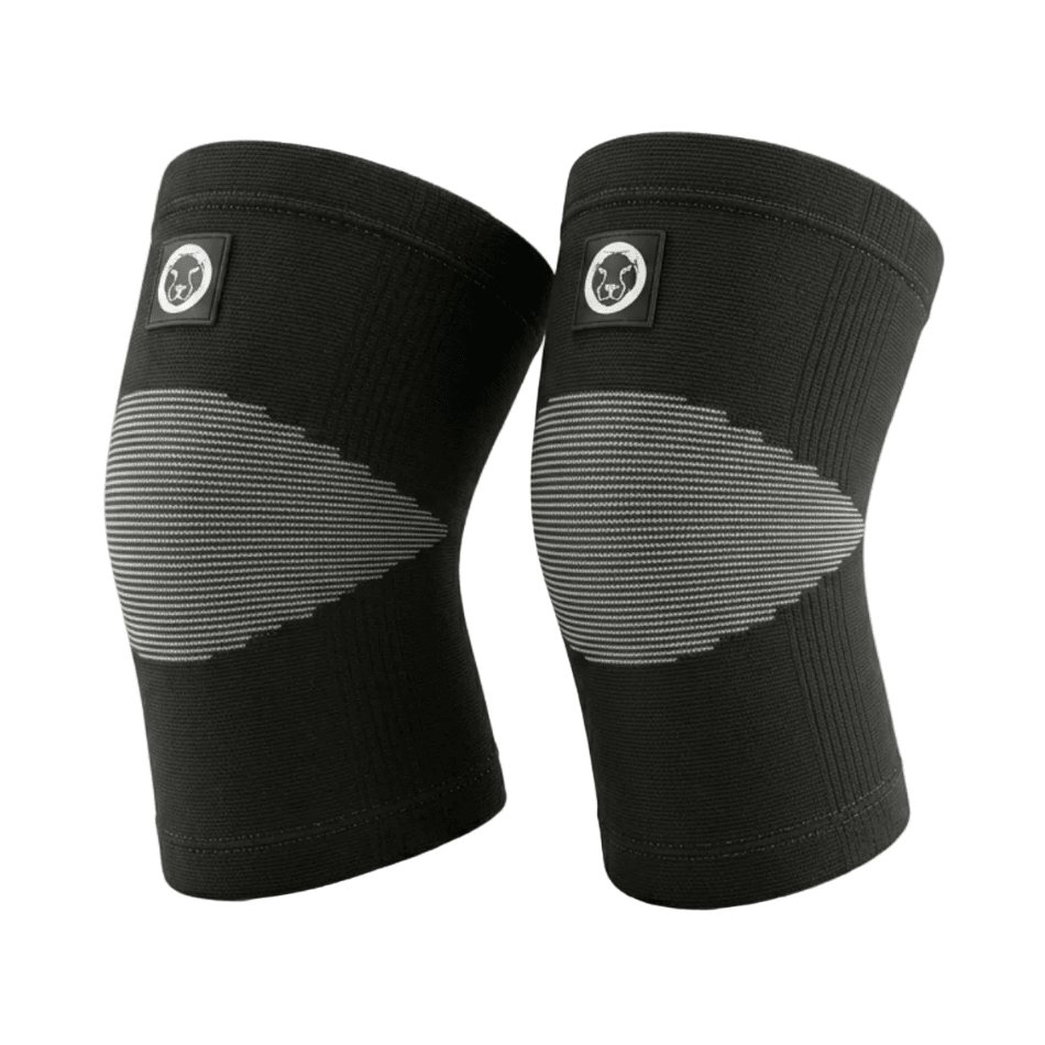 Mammal Thermal Endurance Knee Sleeves, black and grey pair, main product shot