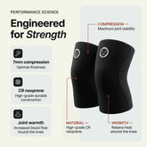 Mammal V3 7mm knee sleeves performance science infographic
