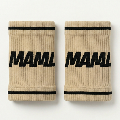 Long wristbands sweatbands 15cm stone colour for CrossFit and functional fitness training