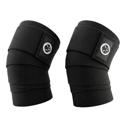 Mammal Strength black knee wraps heavy duty powerlifting knee support wraps pair