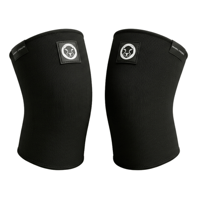 Mammal Strength 3mm double ply knee sleeves black pair weightlifting knee support
