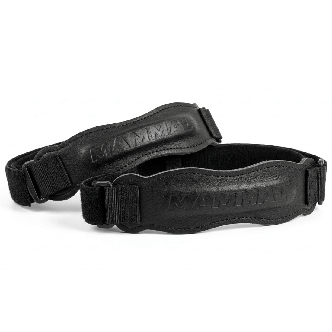 Mammal Strength knee patella straps pair in black for knee support during weightlifting and training