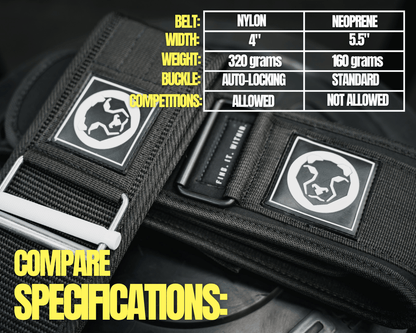 Mammal Strength "4 Nylon Weightlifting Belt - Mammal Strength