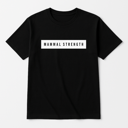 Mammal Strength Black Block Print Tee - Mammal Strength
