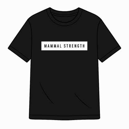 Mammal Strength Black Block Print Tee - Mammal Strength