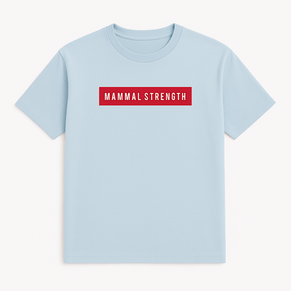 Mammal Strength Blue Block Print Tee - Mammal Strength