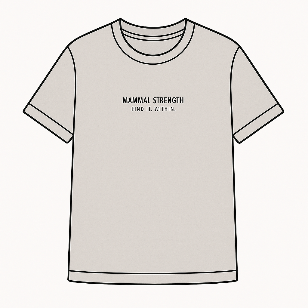 Mammal Strength Grey Print Tee - Mammal Strength