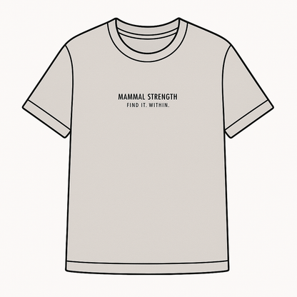 Mammal Strength Grey Print Tee - Mammal Strength