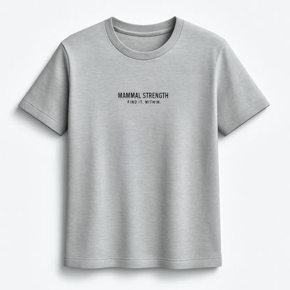 Mammal Strength Grey Print Tee - Mammal Strength