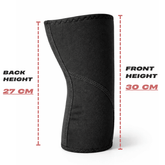 Mammal Stiff Knee Sleeves PRO height measurements, 30cm front 27cm back