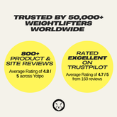 Trusted by over 50,000 weightlifters worldwide with verified product reviews and customer ratings
