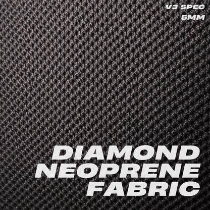 Close-up of diamond neoprene fabric used in Mammal Strength V3 5mm knee sleeves
