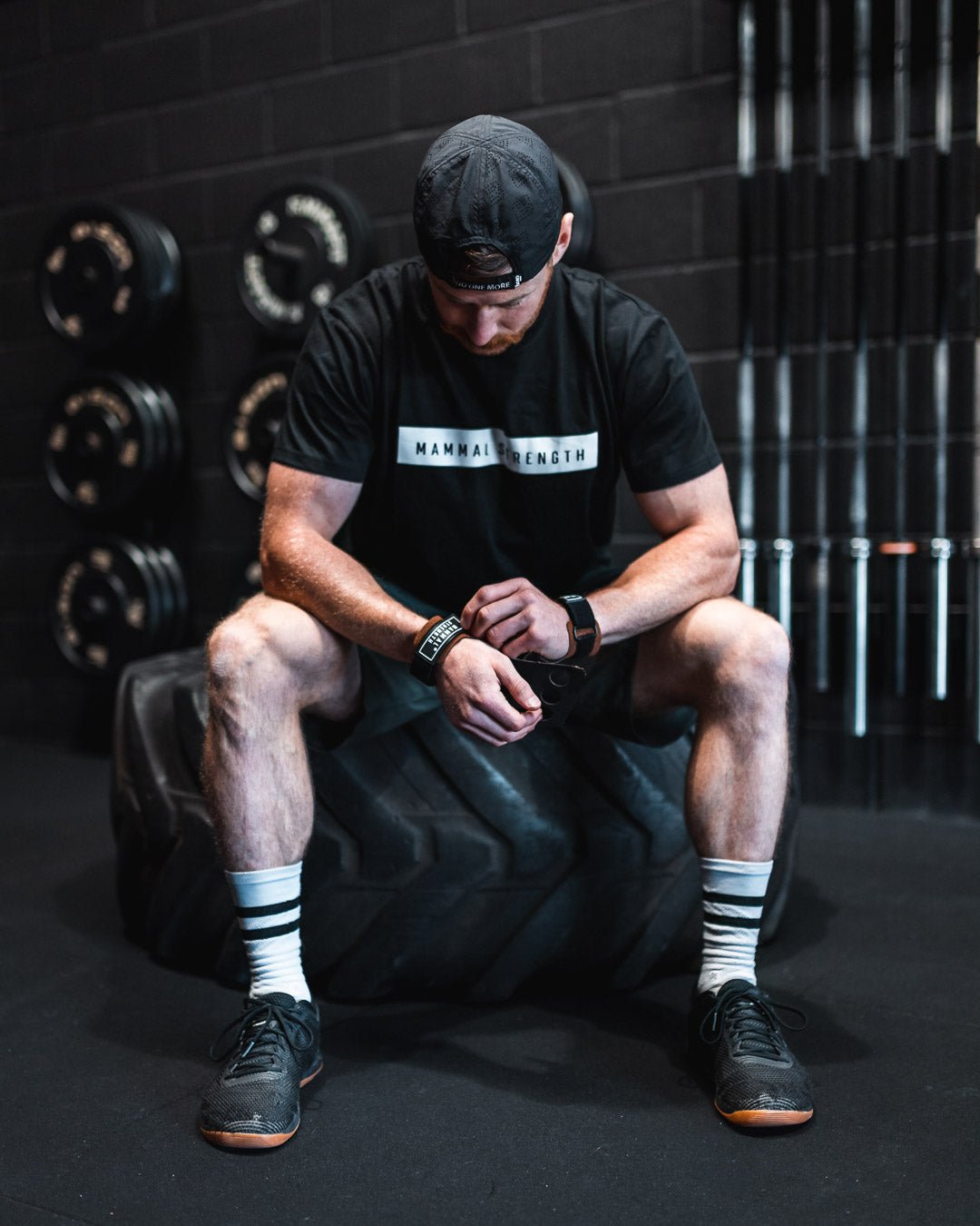 Mammal Strength Black Block Print Tee - Mammal Strength