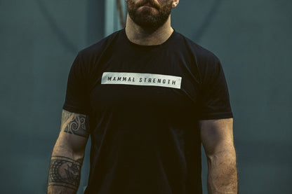 Mammal Strength Black Block Print Tee - Mammal Strength