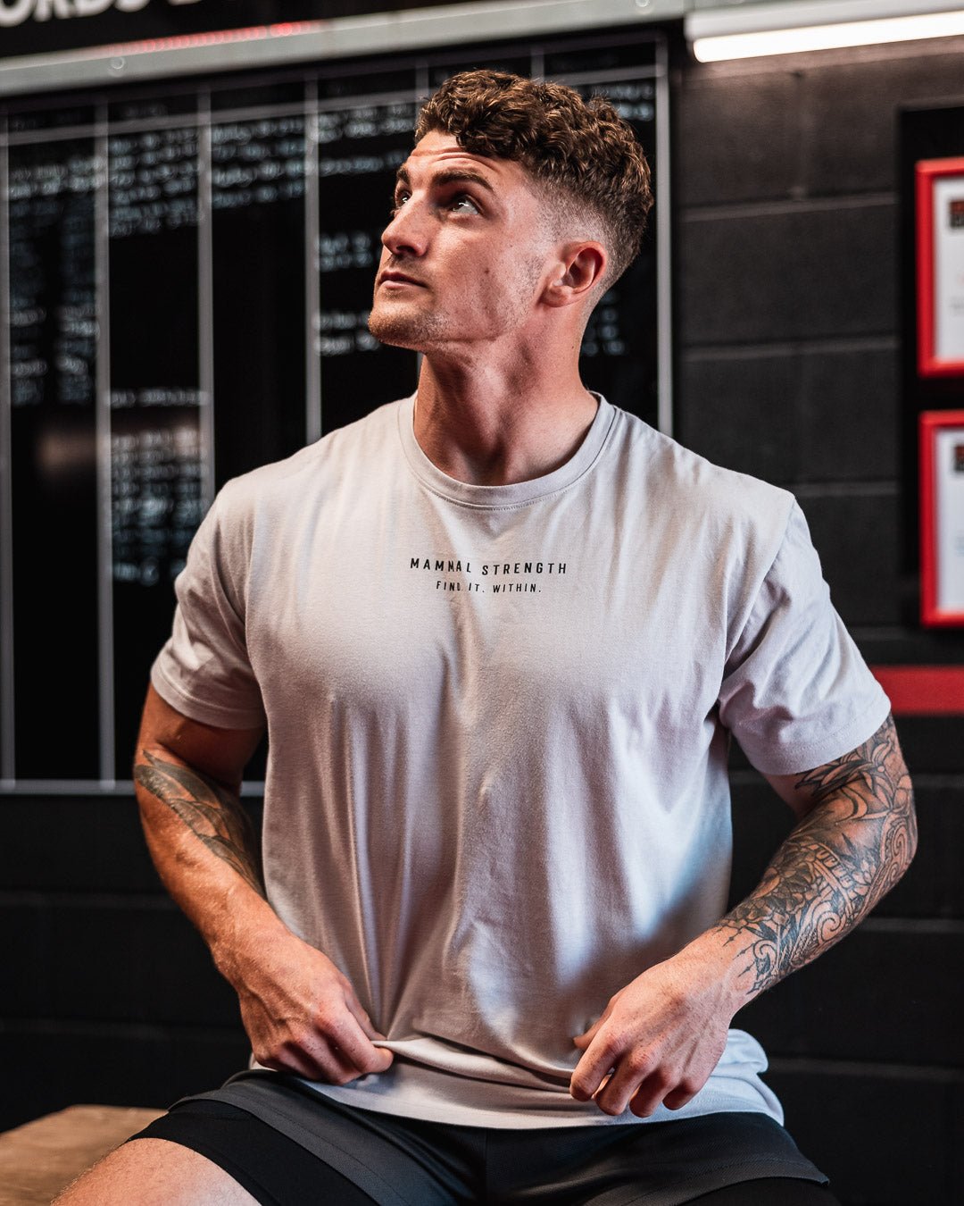 Mammal Strength Off White Tee - Mammal Strength